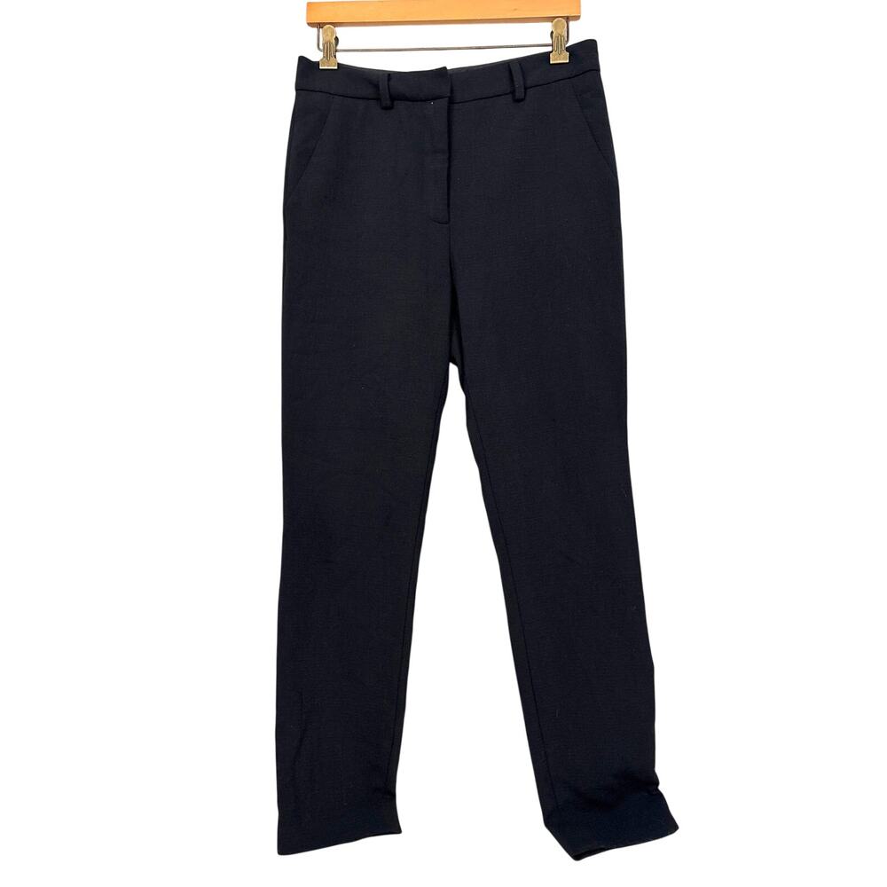 Apiece Apart Womens 6 Black High Waist Straight Leg Viscose Trouser Pants Luxe